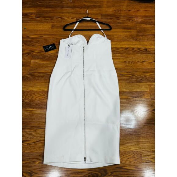 Retrofête White Halter bodycon Midi wedding  Party Cheryl Dress size  XL NWT - Picture 10 of 11